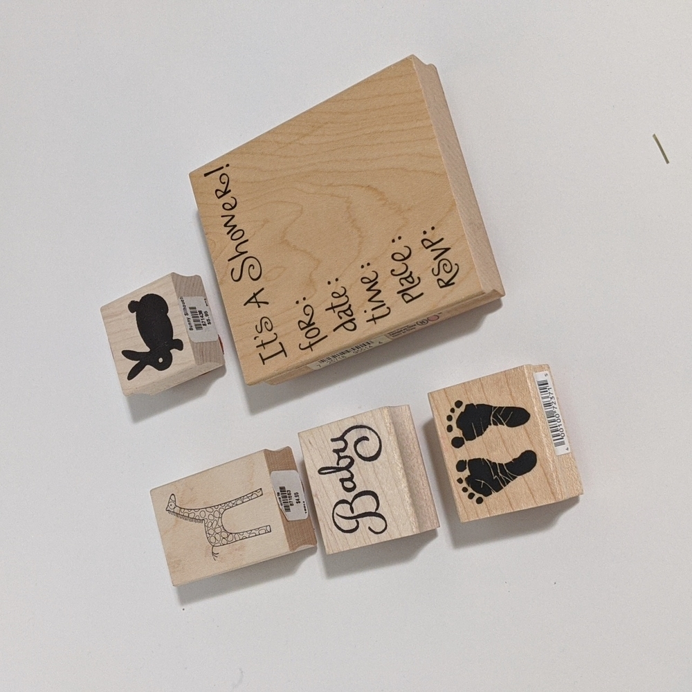 Baby Shower Rubber Stamps